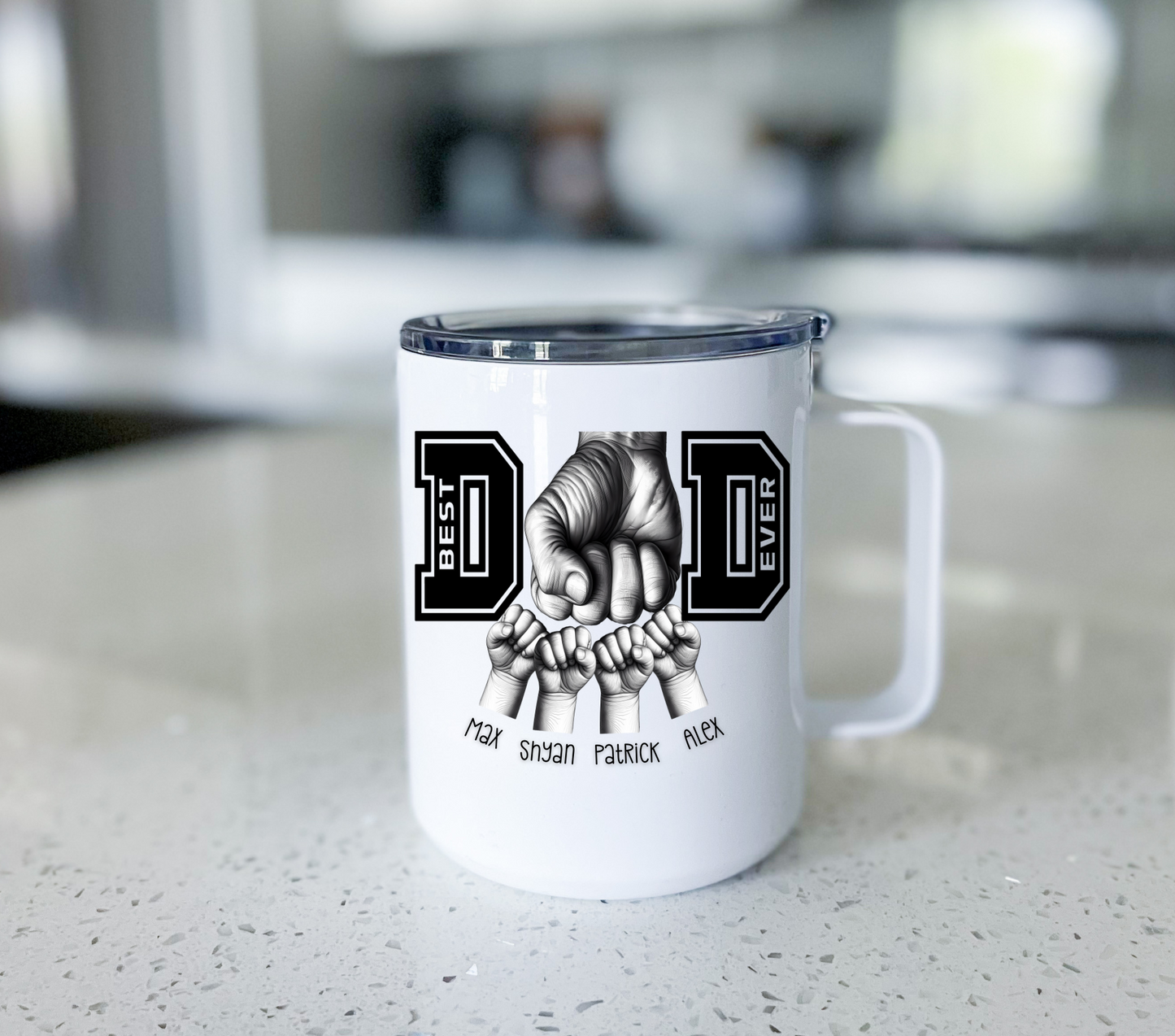 Best Dad Ever Fist Bump Personalized Mug