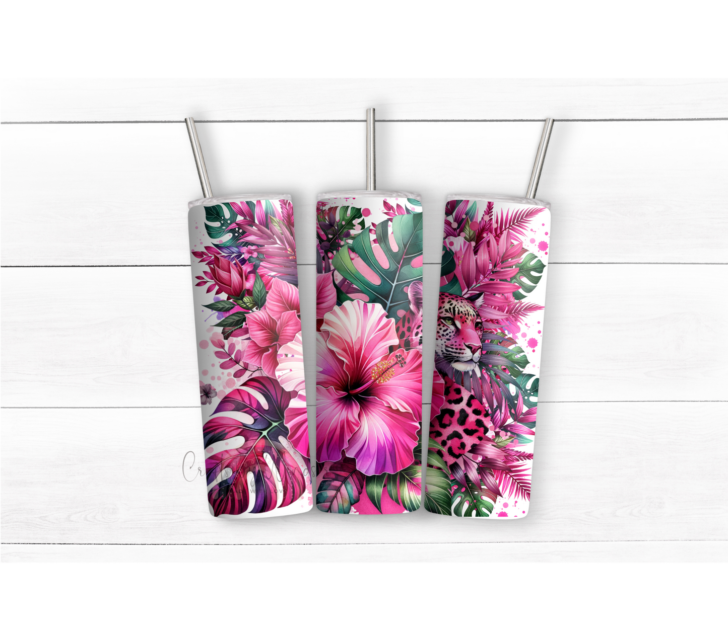 Pink Hibiscus Tumbler