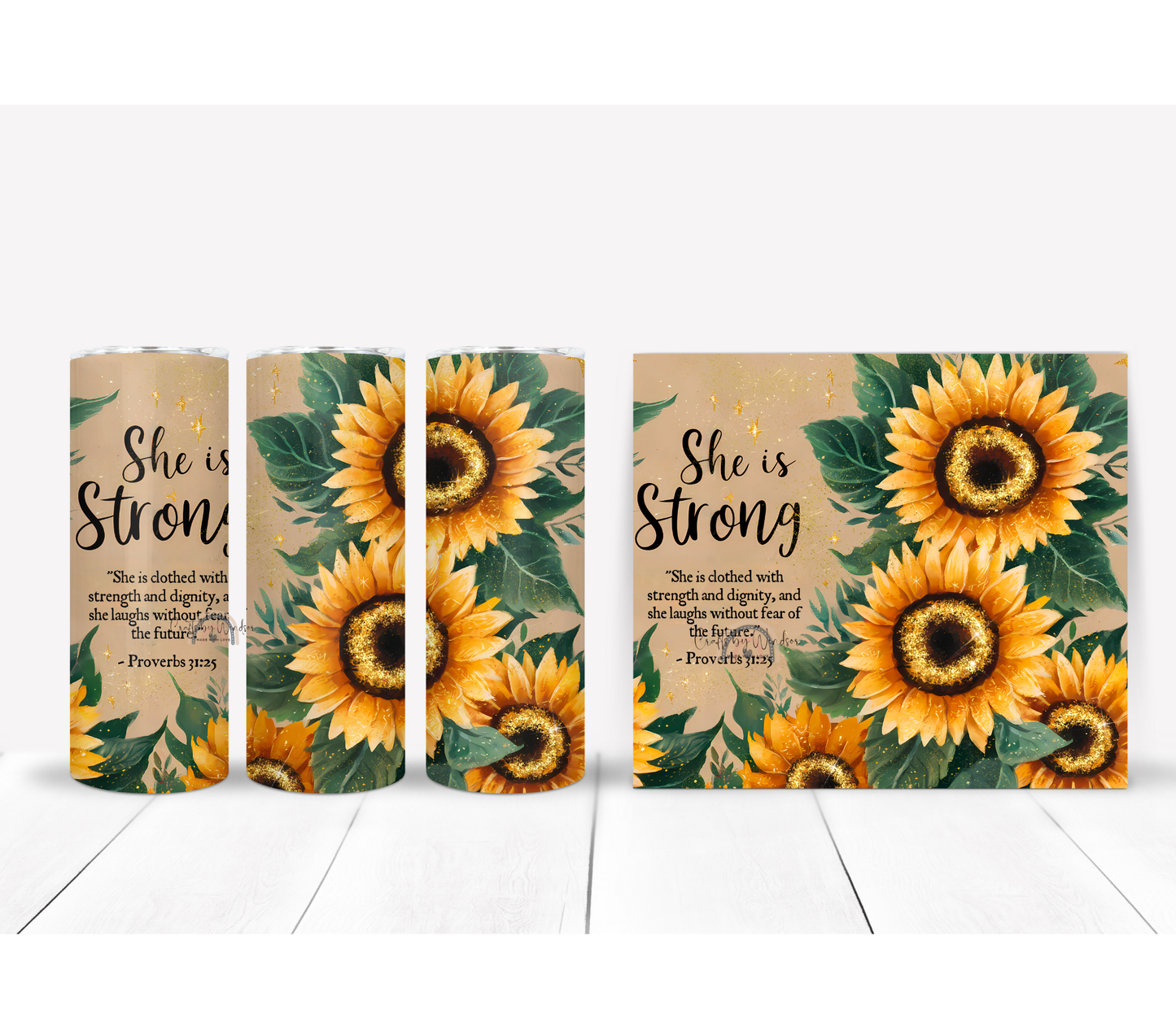 She Is Strong Proverbs Tumbler