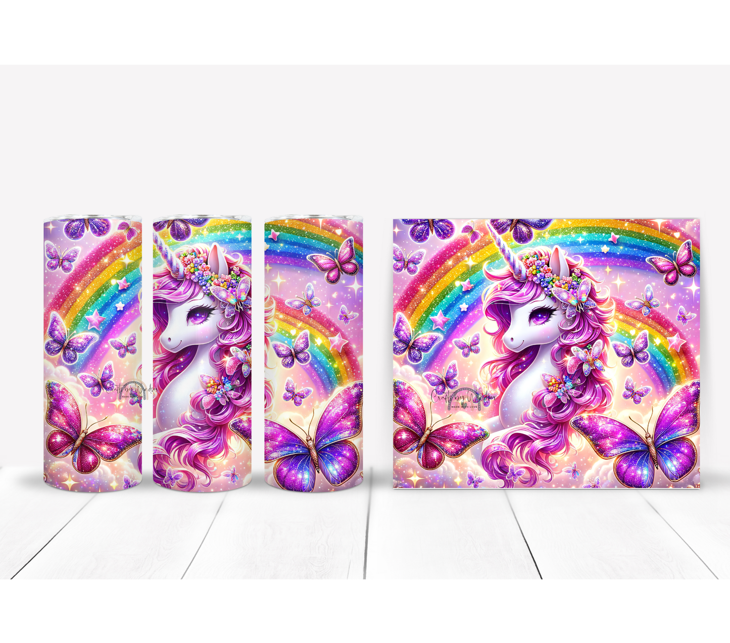 Rainbow Unicorn Tumbler