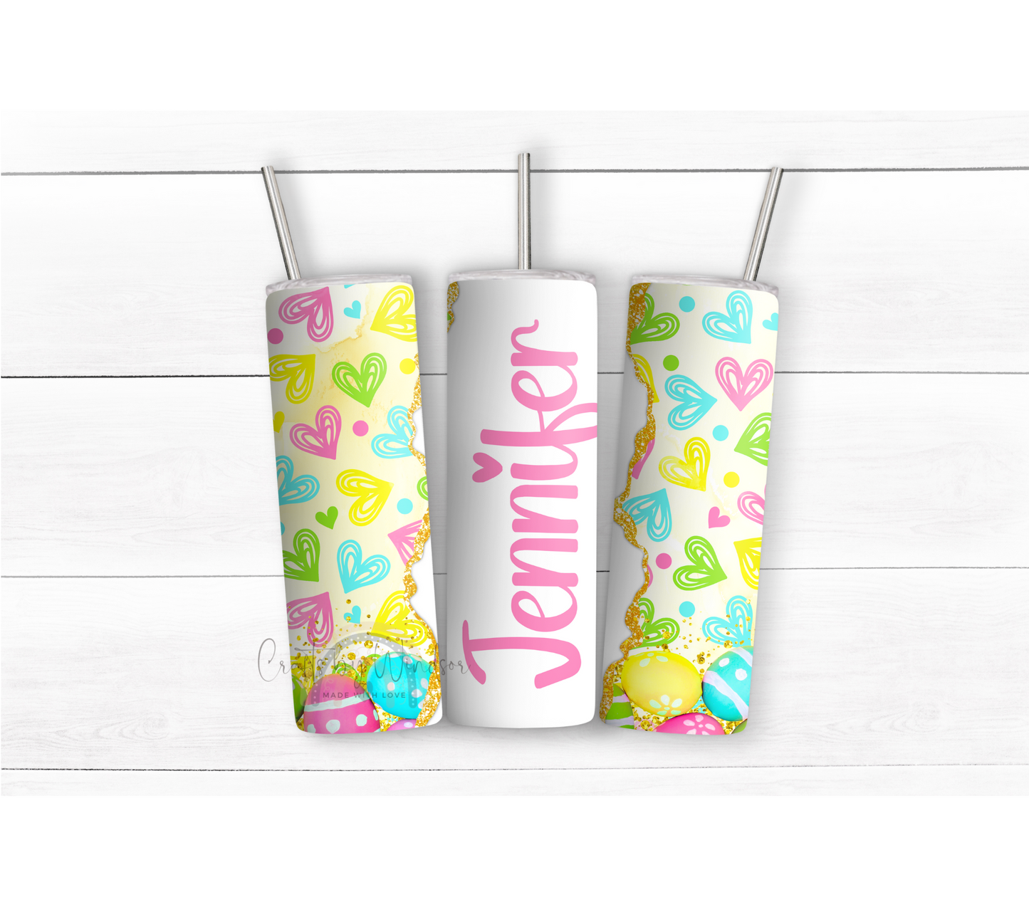 Easter Hearts Tumbler
