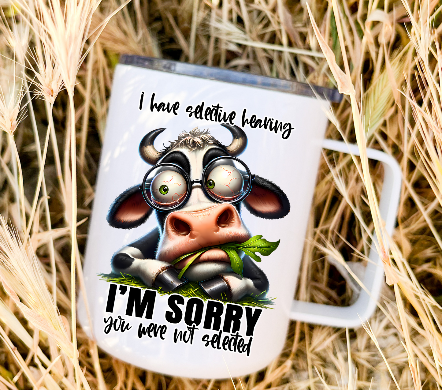 I Have Selective Hearing Cow Mug