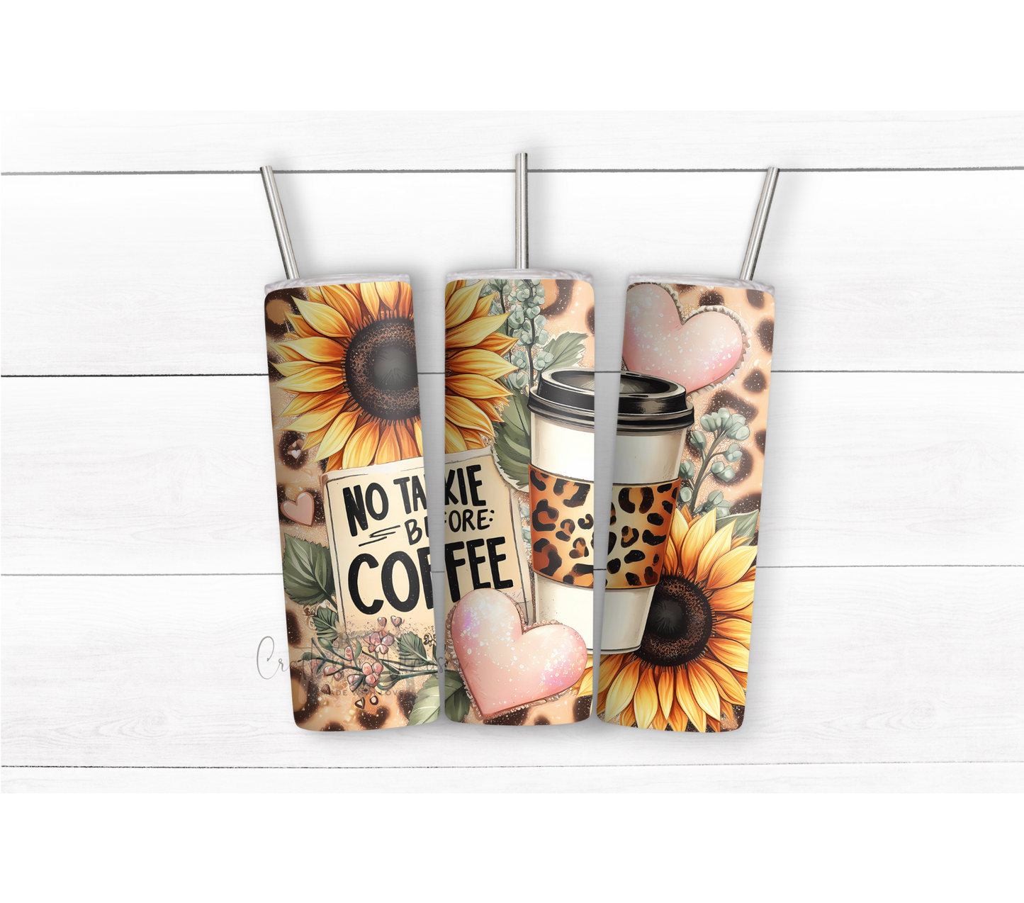 No Talkie Before Coffee Tumbler