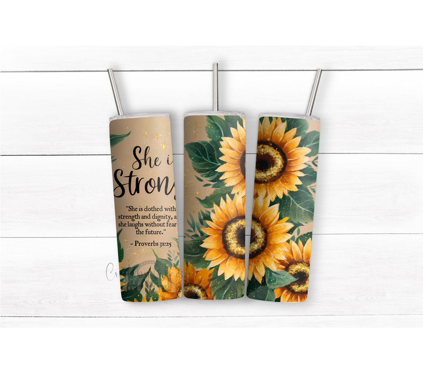 She Is Strong Proverbs Tumbler