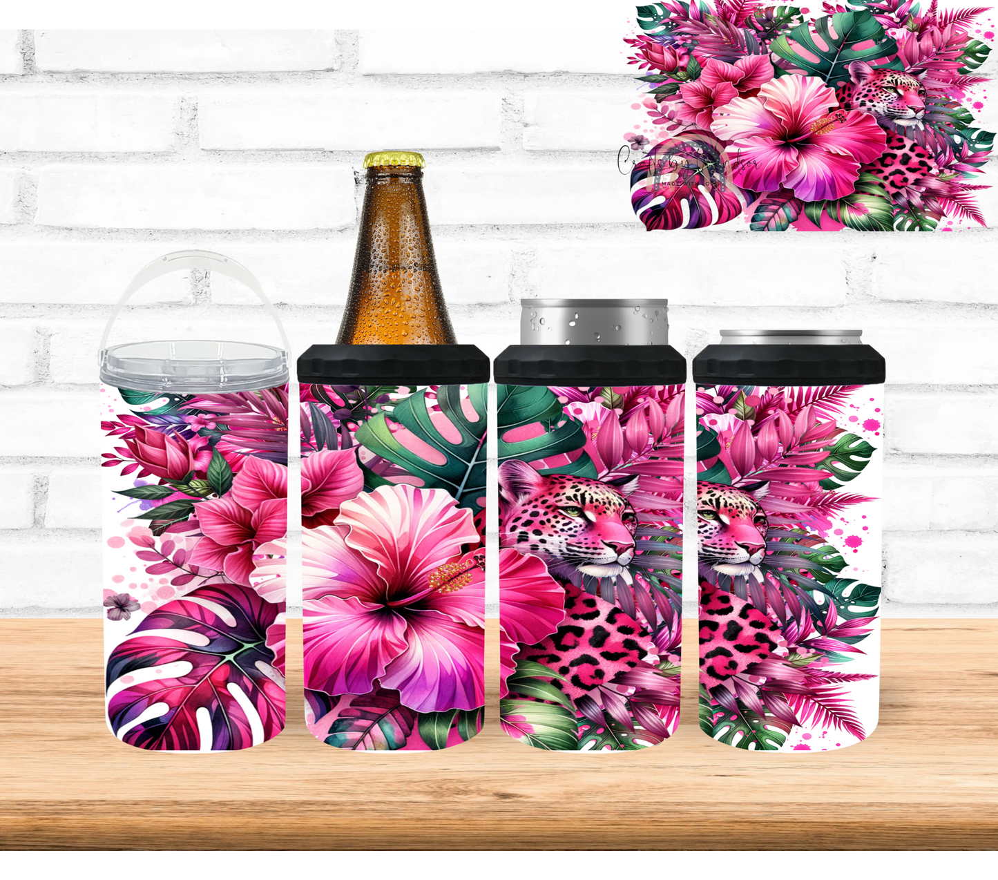Pink Hibiscus 4 in 1