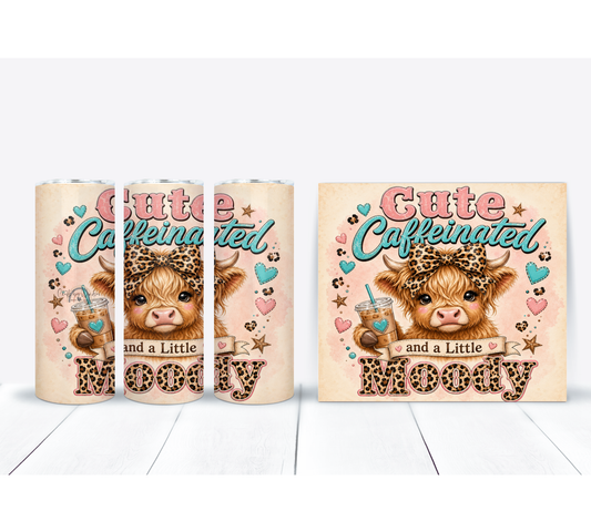 Highland Cow 20 oz Duo Lid Tumbler | Cute Caffeinated