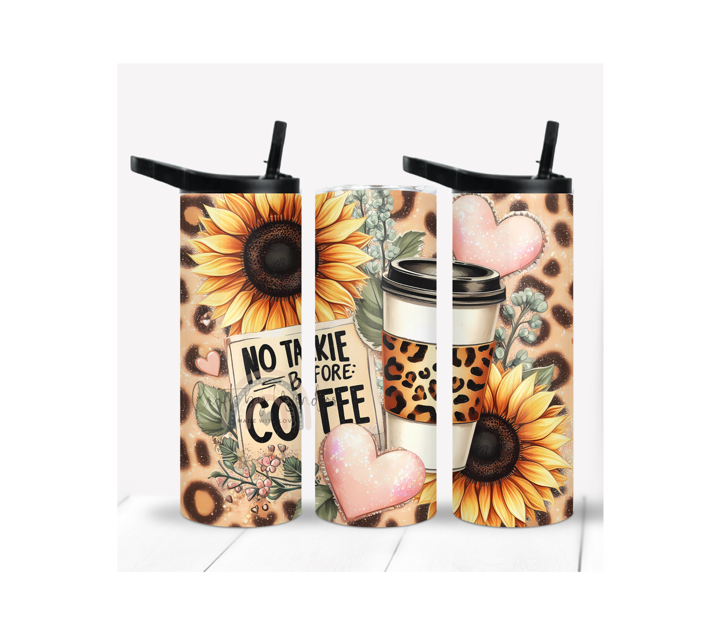 No Talkie Before Coffee Tumbler