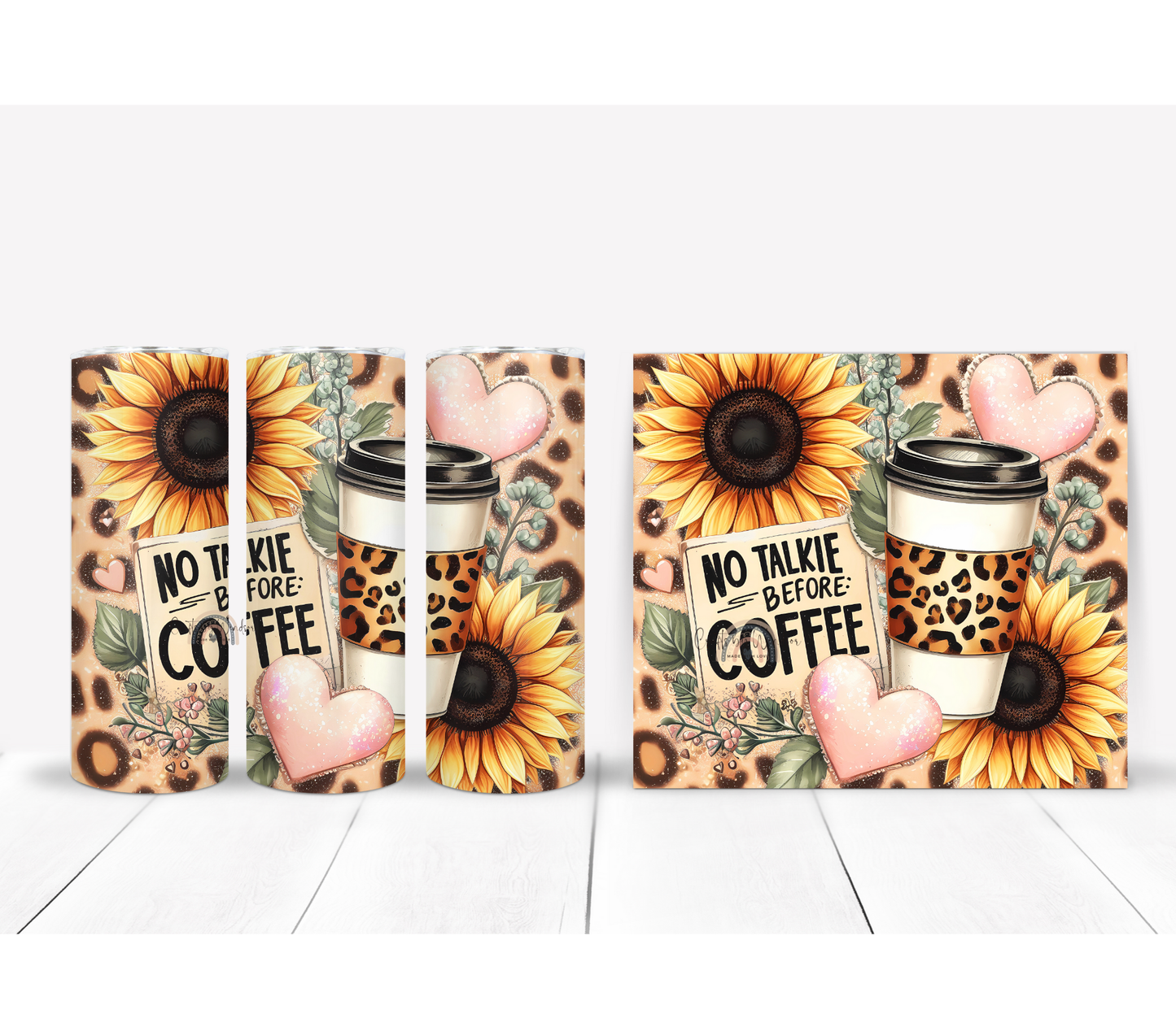 No Talkie Before Coffee Tumbler