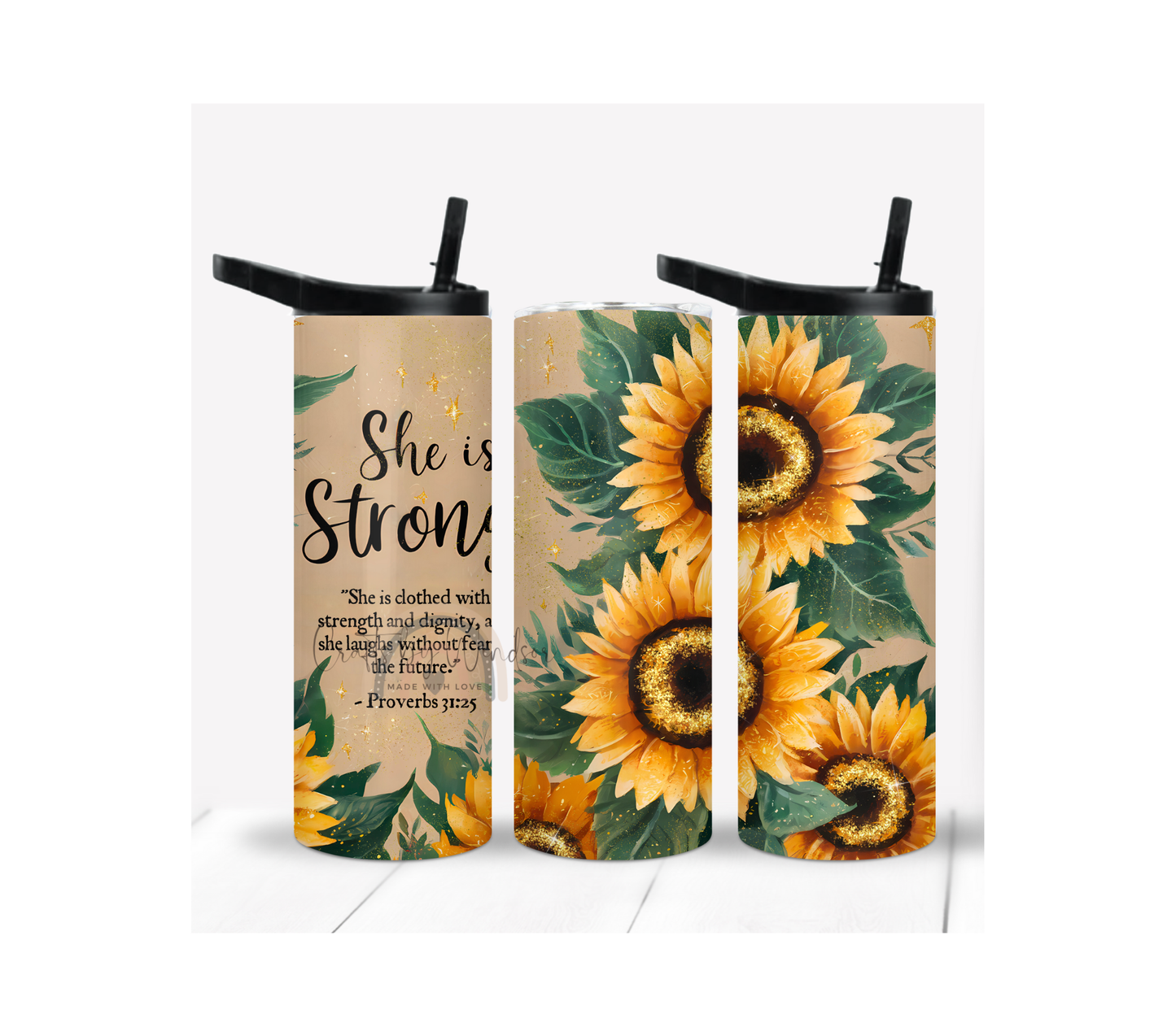 She Is Strong Proverbs Tumbler