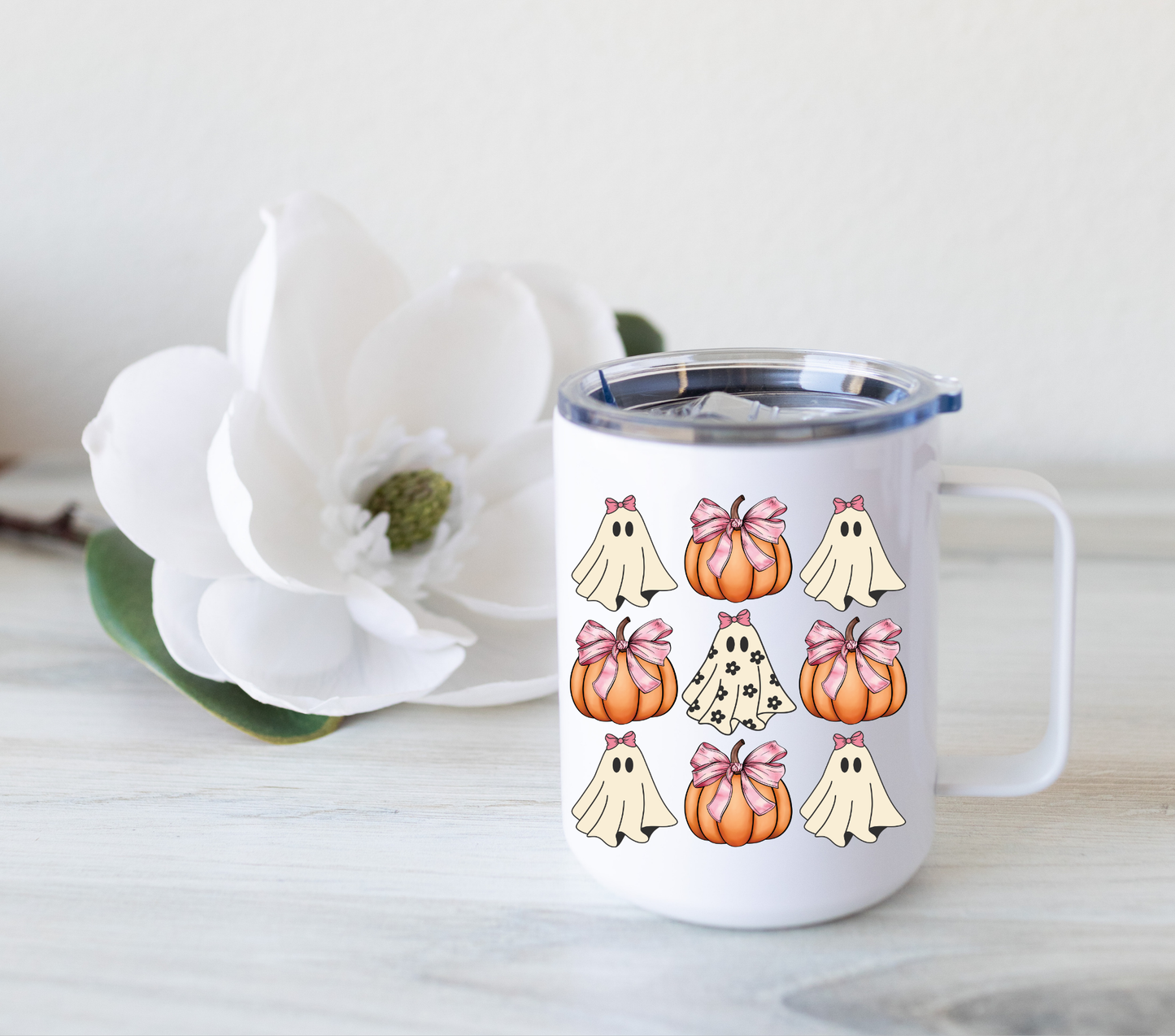 Halloween Coquette Bow (Ghosts and Pumpkins) Mug