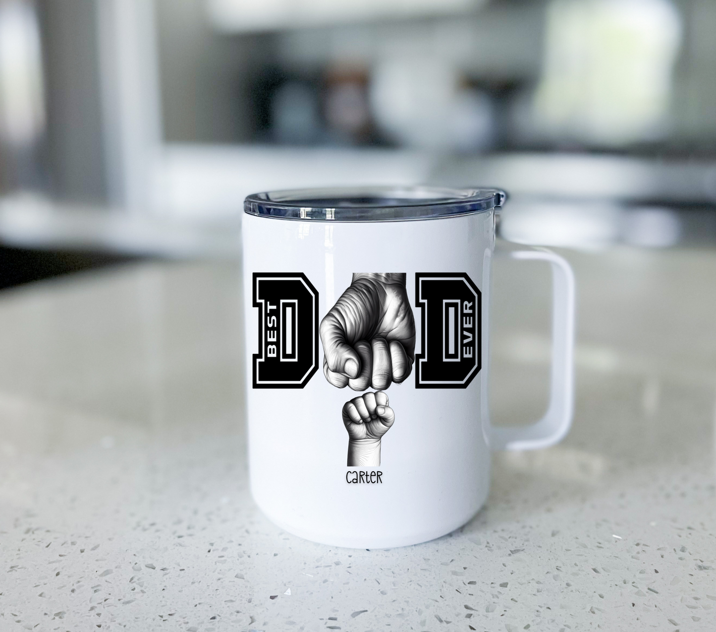 Best Dad Ever Fist Bump Personalized Mug