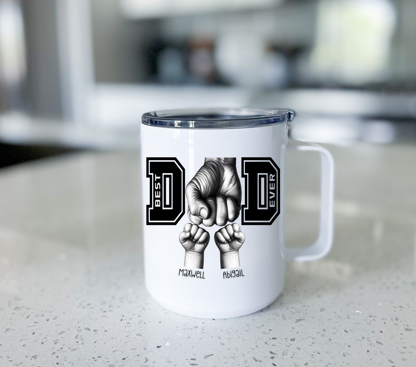 Best Dad Ever Fist Bump Personalized Mug