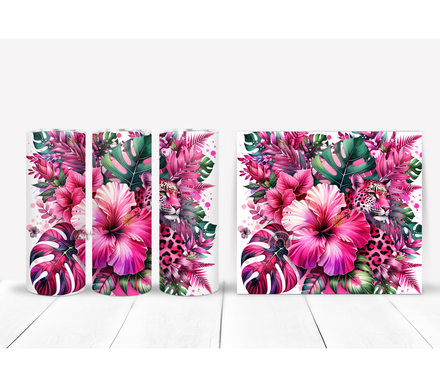 Pink Hibiscus Tumbler