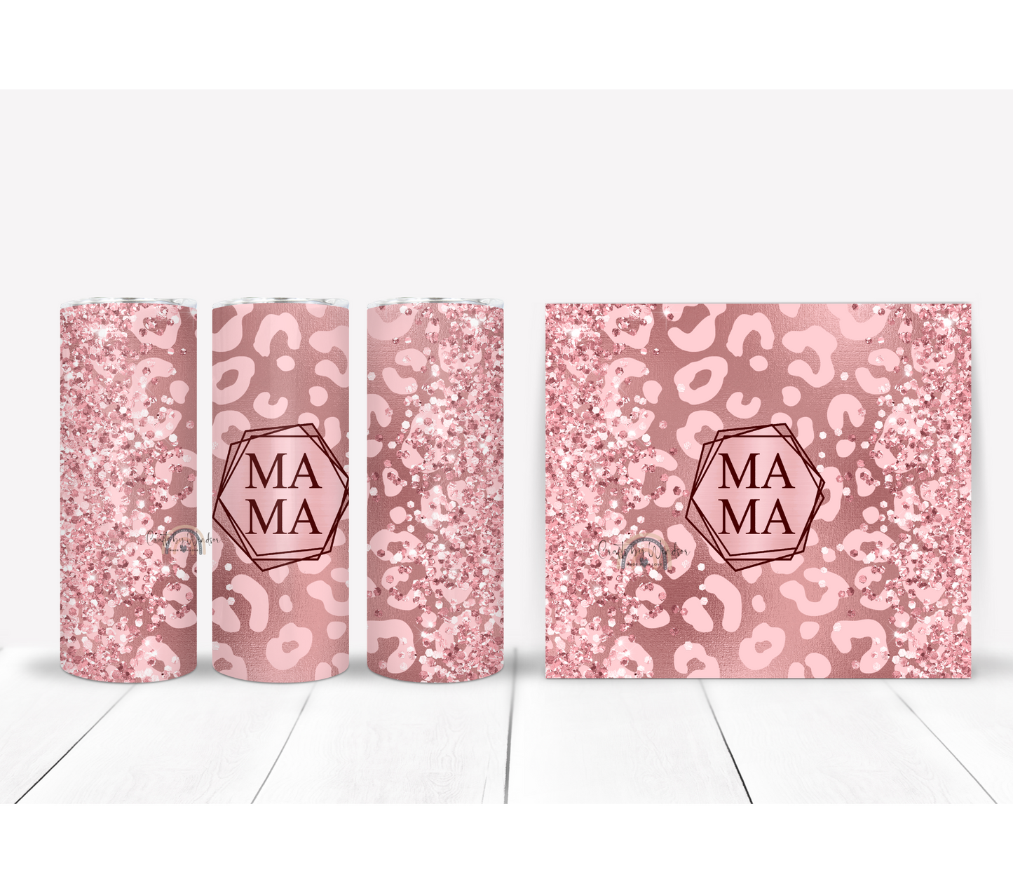 Leopard Mama Pink Tumbler