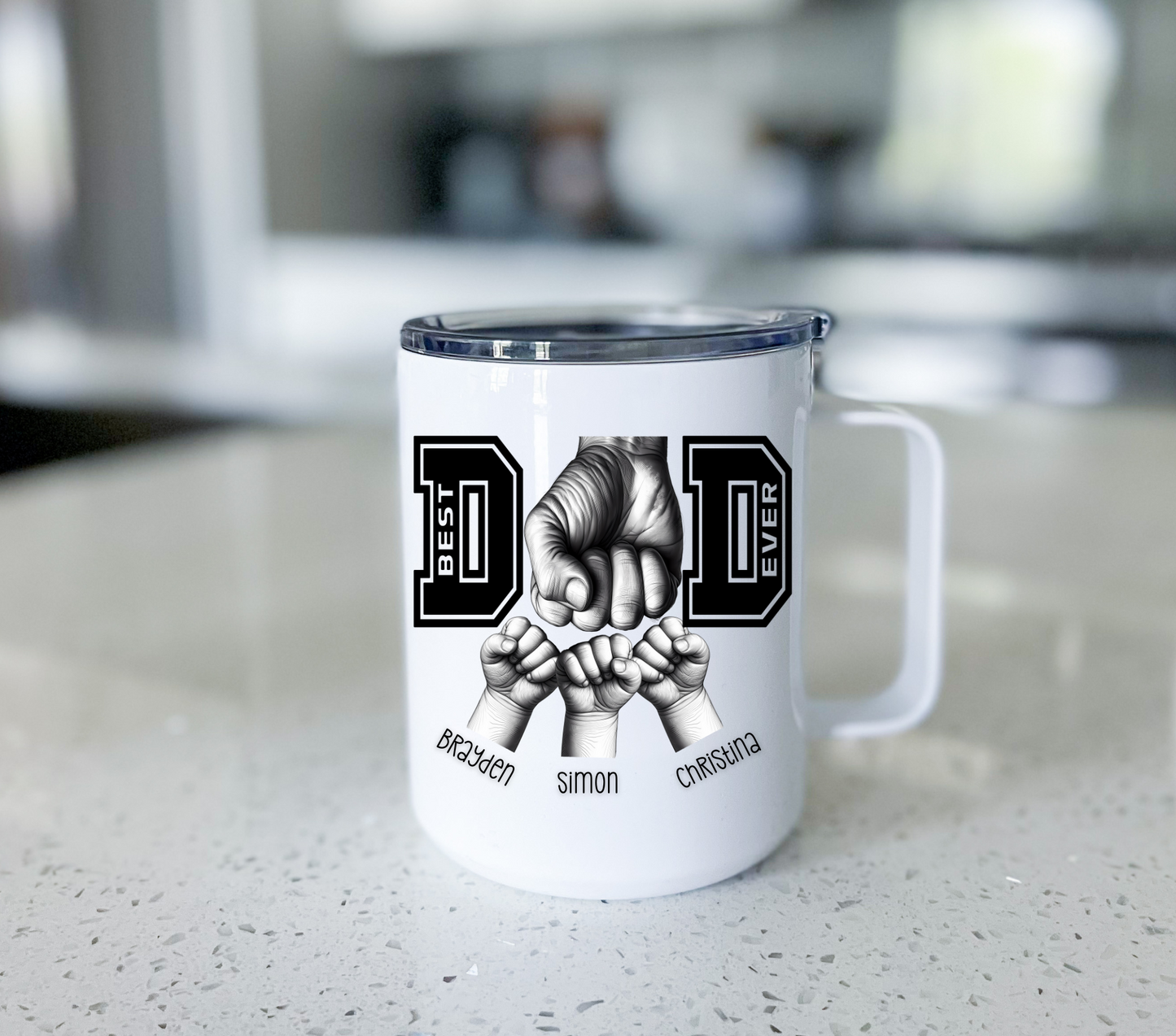 Best Dad Ever Fist Bump Personalized Mug