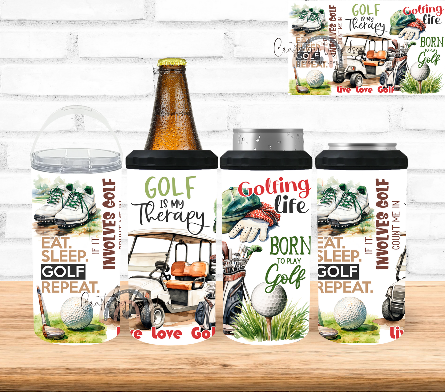 Golf Is My Therapy Can Cooler