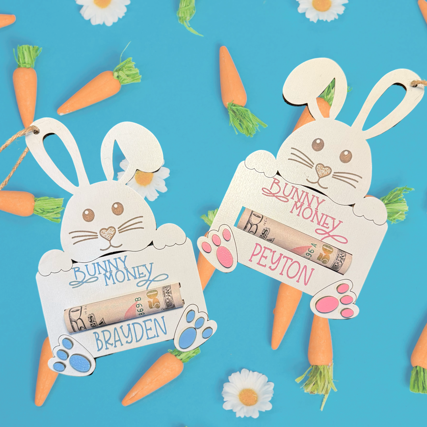 Personalized Easter Bunny Money Holder