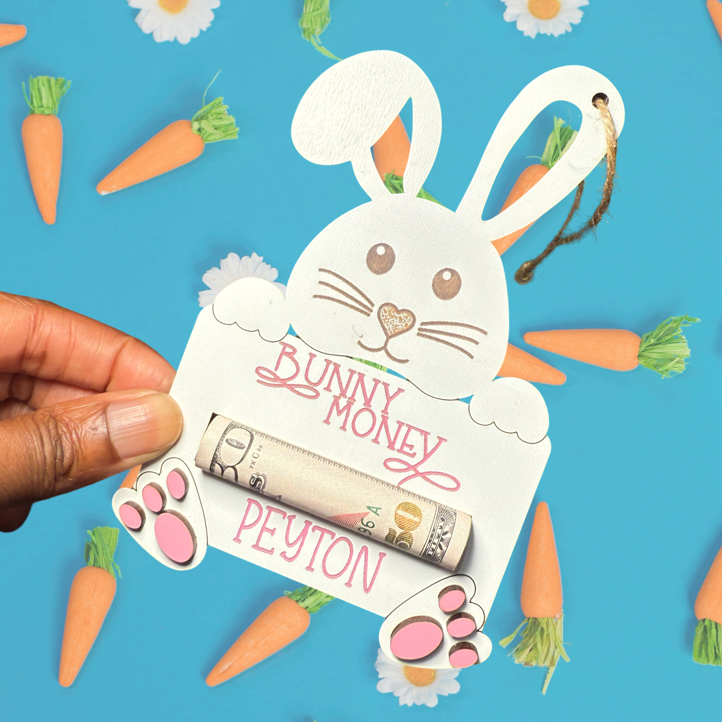 Personalized Easter Bunny Money Holder
