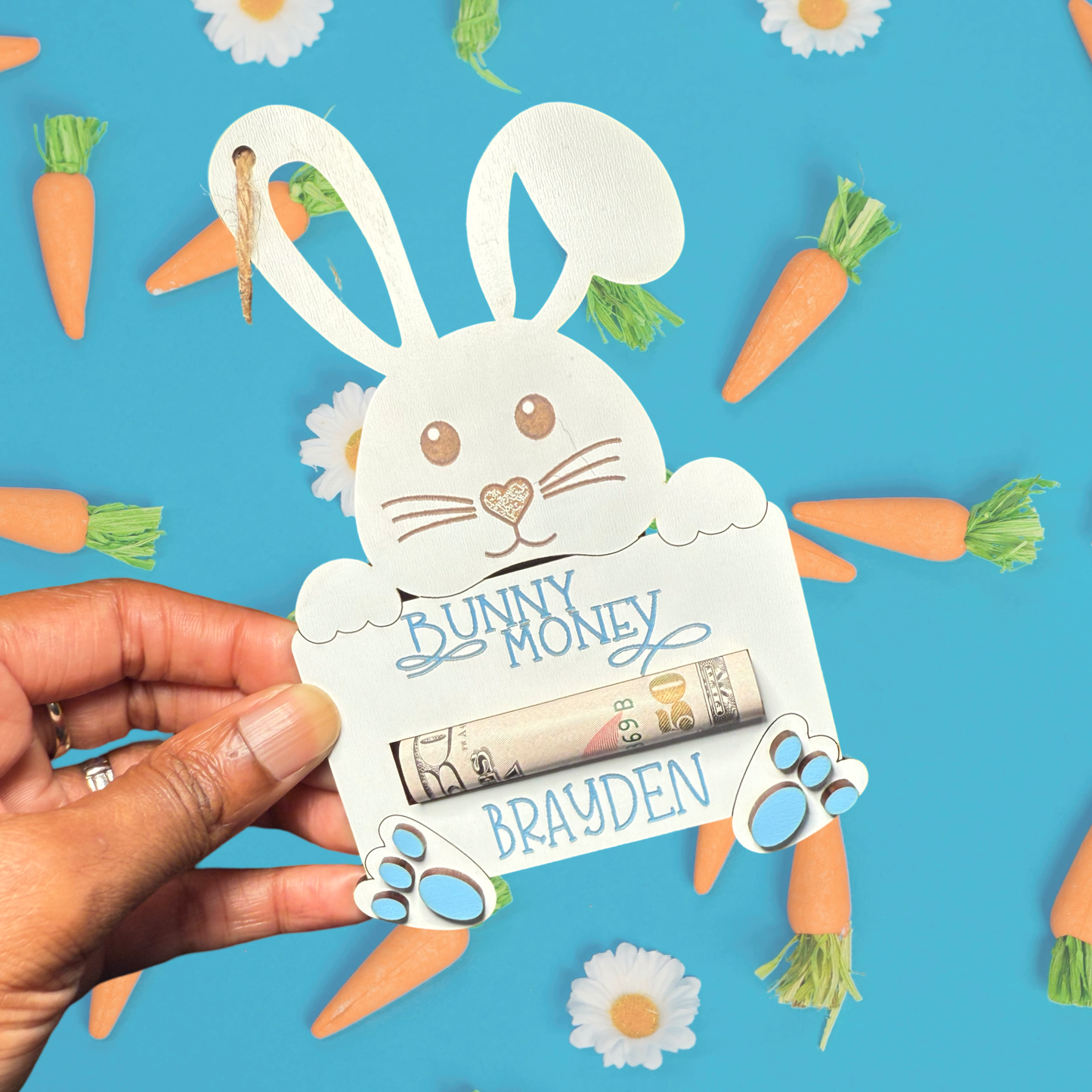 Personalized Easter Bunny Money Holder
