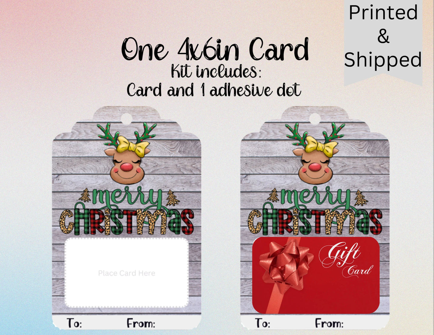 Christmas Reindeer Gift Card Holder