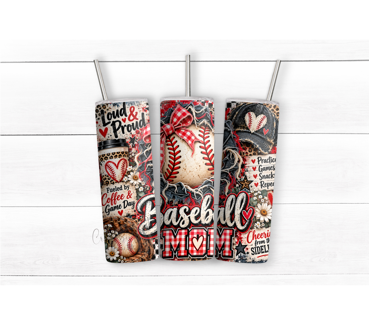 Baseball Mom 20oz Duo Lid Tumbler | Leopard Print Game Day Cup
