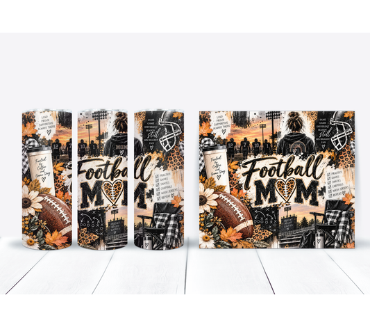 Football Mom 20oz Duo Lid Tumbler | Leopard Print Game Day Cup