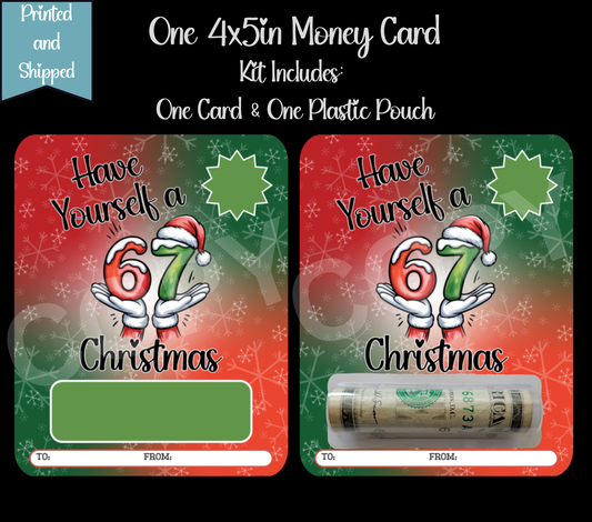 6 7 Christmas Money Card