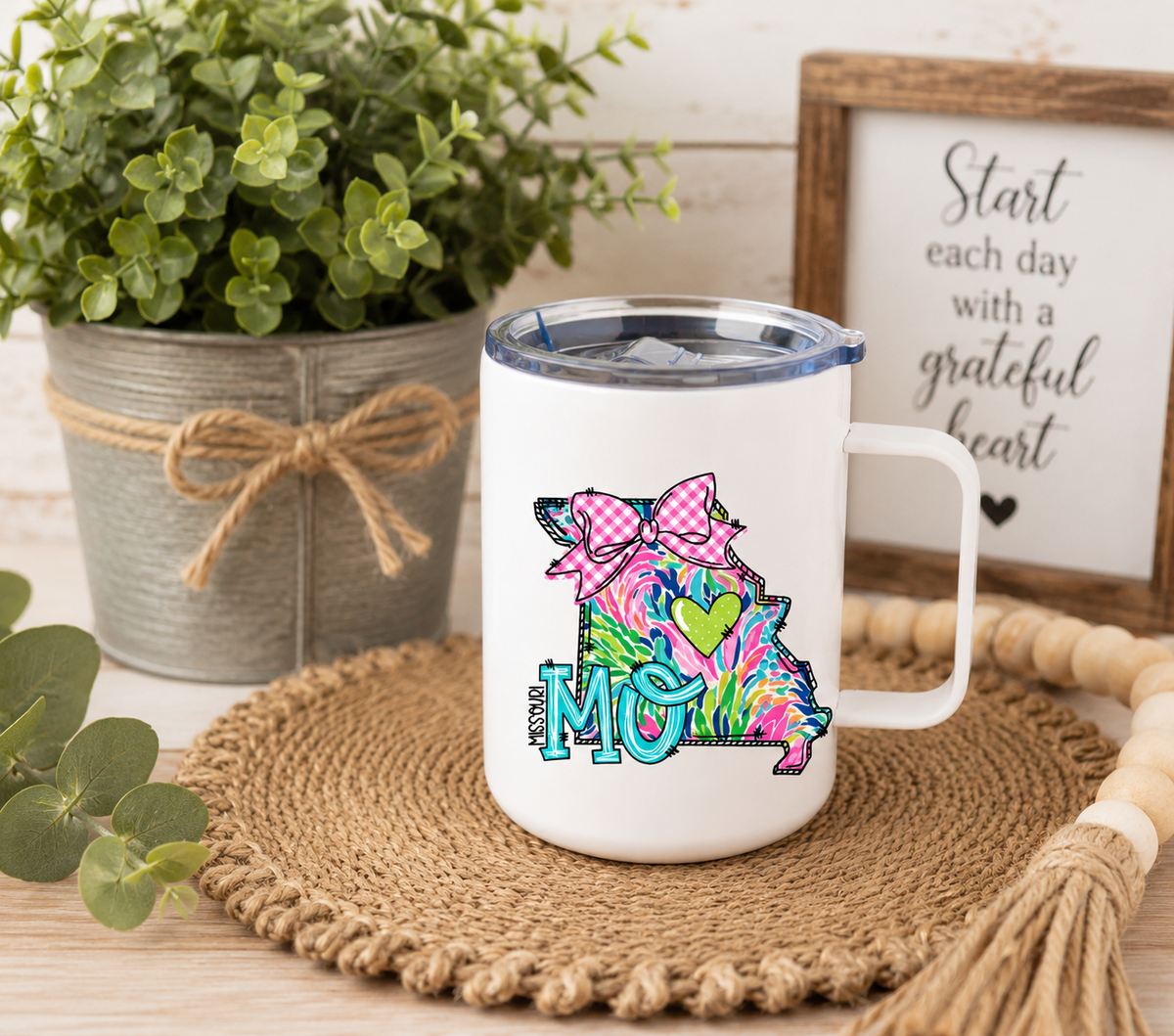 Missouri 12oz Camper Mug | Colorful MO State Coffee Mug | Missouri Gift for Her | Home State Mug