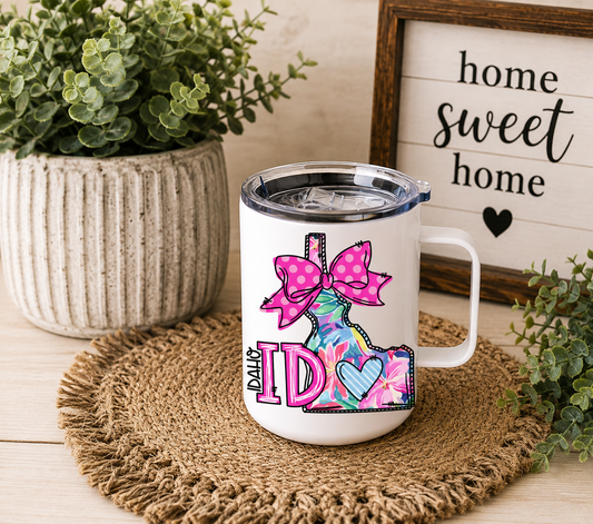 Idaho 12oz Camper Mug, Colorful ID State Coffee Mug, Idaho Gift for Her, Home State Mug