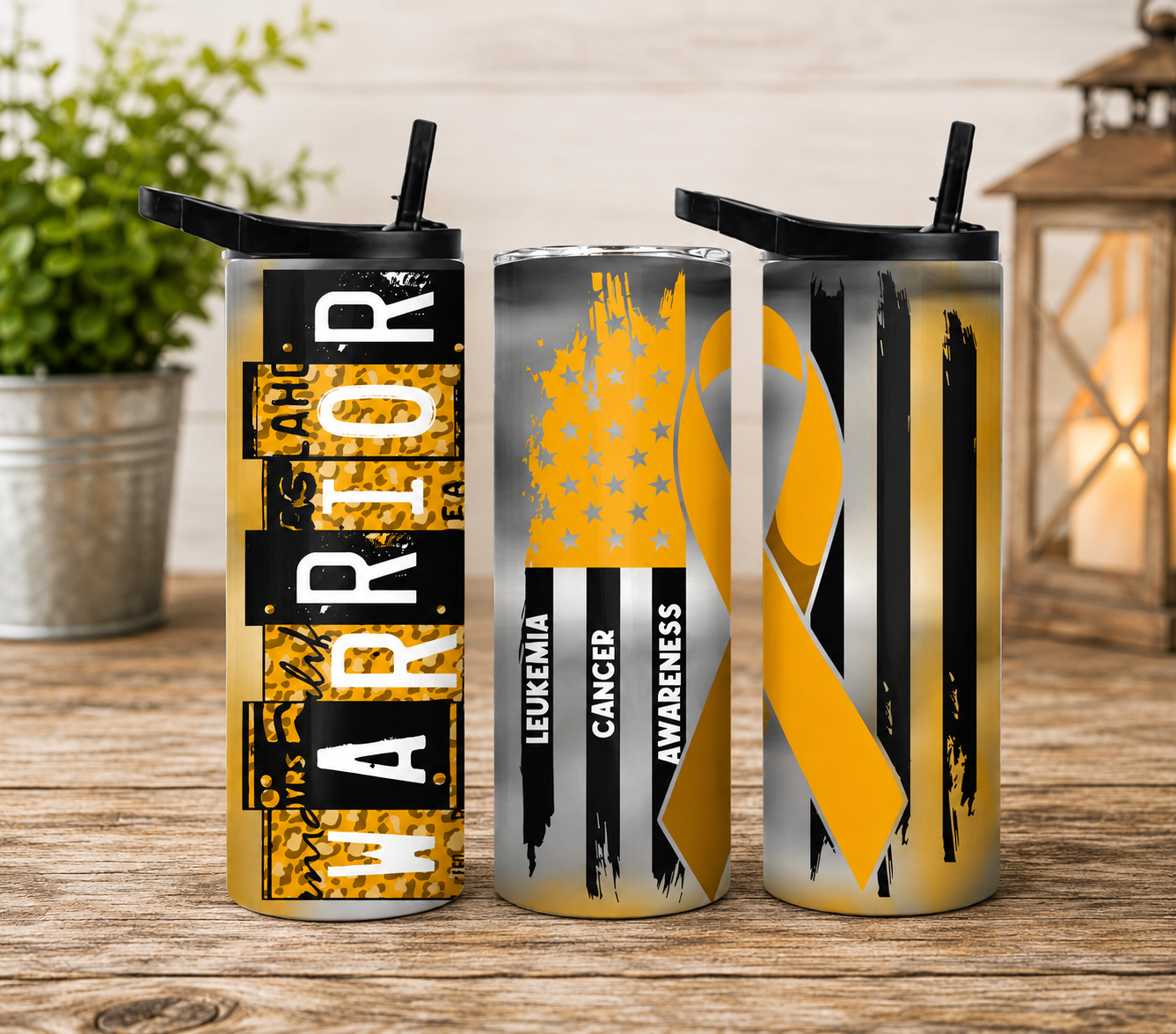 Leukemia Cancer Awareness 20oz Tumbler, Orange Ribbon Cancer Support Cup, Leukemia Warrior Gift