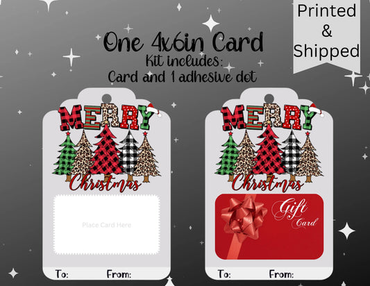 Plaid Christmas Tree Gift Card Holder